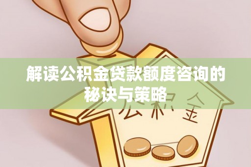 坪山新区解读公积金贷款额度咨询的秘诀与策略