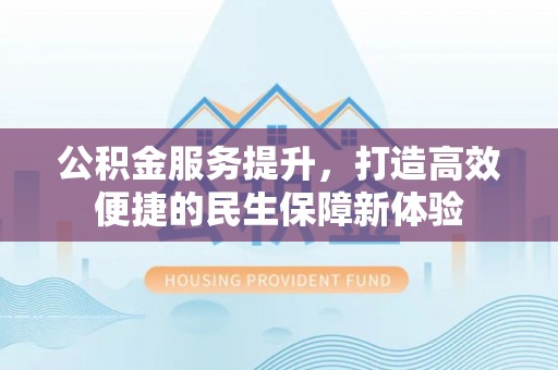 坪山新区公积金服务提升，打造高效便捷的民生保障新体验