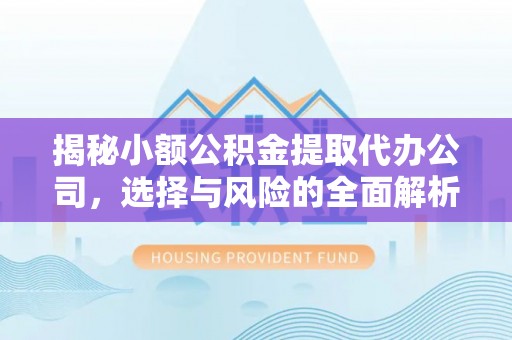 坪山新区揭秘小额公积金提取代办公司，选择与风险的全面解析