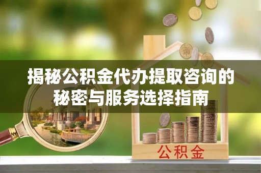 坪山新区揭秘公积金代办提取咨询的秘密与服务选择指南