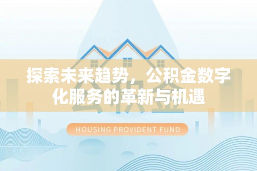 坪山新区探索未来趋势，公积金数字化服务的革新与机遇